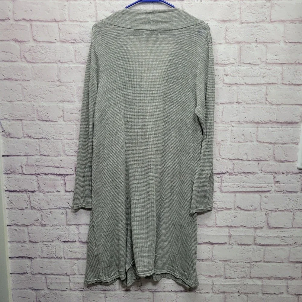 Simply‎ Noelle Gray Knit Buckle Front Cardigan Womens L/XL Lagenlook Whimisgoth - Picture 2 of 8